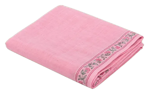 A folded soft-pink cotton dupatta